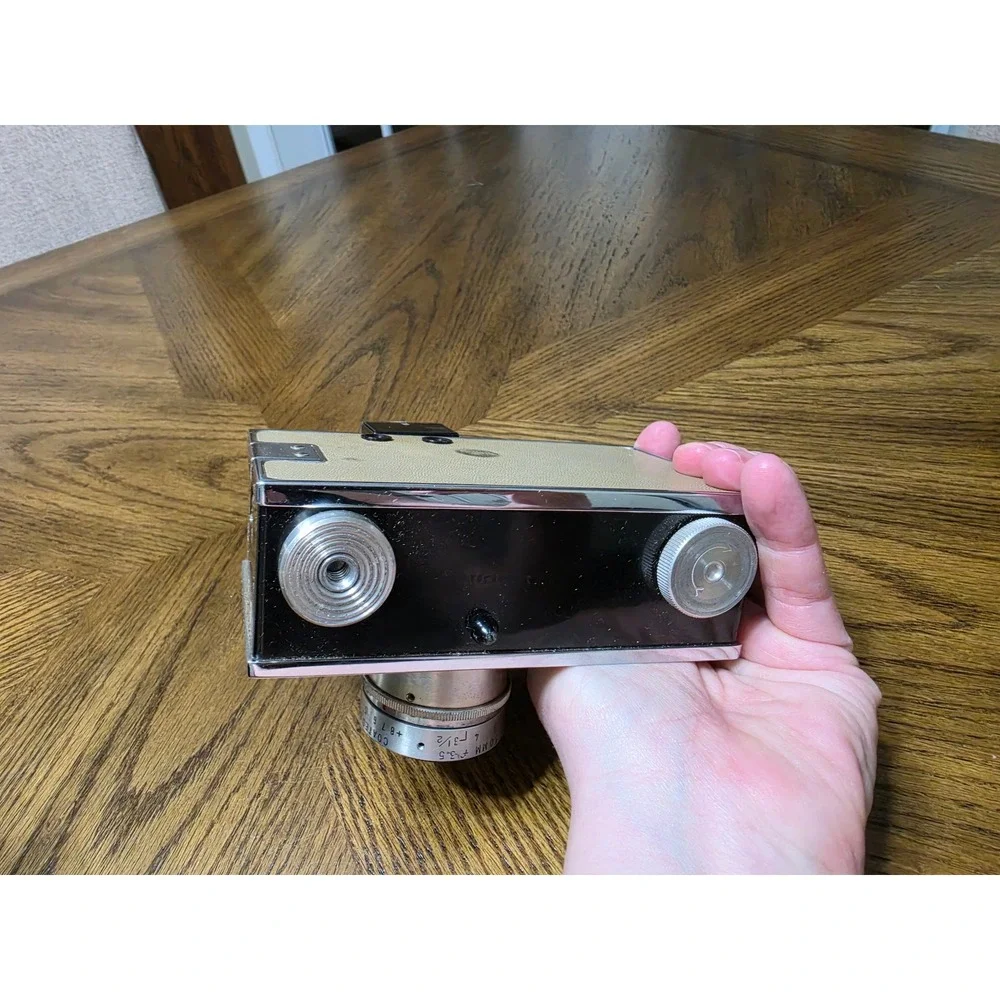 Vintage Argus C3 35mm Rangefinder Tan Camera The Brick w/ Flash & Leather Case